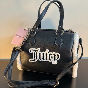 Juicy Couture Black Licorice Shear Genius Satchel Bag Purse - NWT